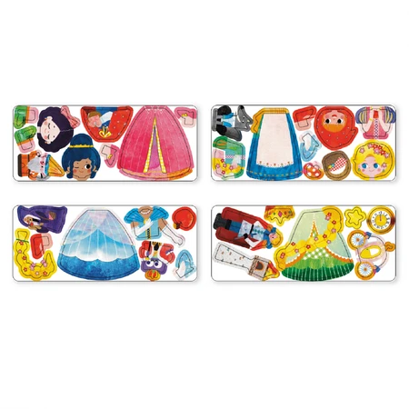 Magnetic jigsaw puzzle in metal box, matching and matching game - Stories