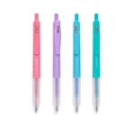 Intrekbare pennen met gel en glitter, Oh My Glitter!, set 4 kleuren