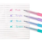 Intrekbare pennen met gel en glitter, Oh My Glitter!, set 4 kleuren