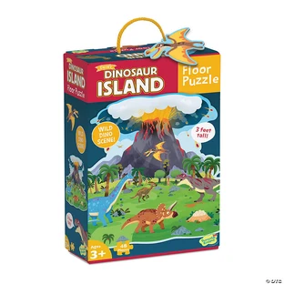 Puzzle de suelo de la isla de los dinosaurios, Puzzle de suelo de la isla de los dinosaurios, Reino apacible