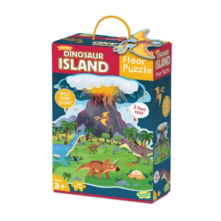 Puzzle de suelo de la isla de los dinosaurios, Puzzle de suelo de la isla de los dinosaurios, Reino apacible
