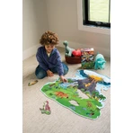 Puzzle de suelo de la isla de los dinosaurios, Puzzle de suelo de la isla de los dinosaurios, Reino apacible