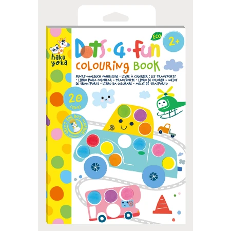 Tarjeta para colorear Dots4Fun - Medios de transporte