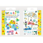 Tarjeta para colorear Dots4Fun - Medios de transporte