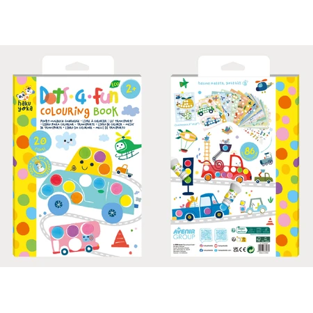 Tarjeta para colorear Dots4Fun - Medios de transporte