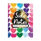 Selbstklebendes Register- und Notizset - Regenbogenherzen