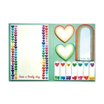 Self-adhesive index and note set - Rainbow hearts