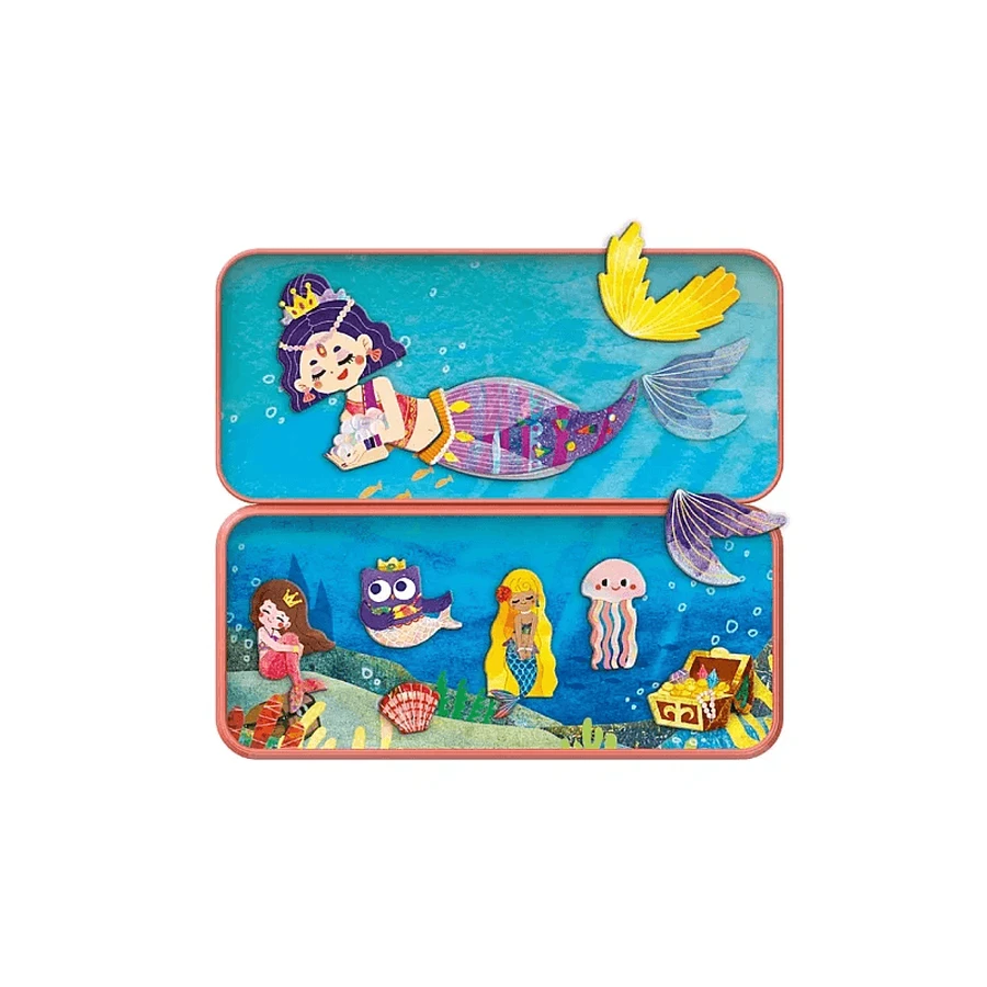 Magnetic puzzle in metal box, matching and matching game - Sirens