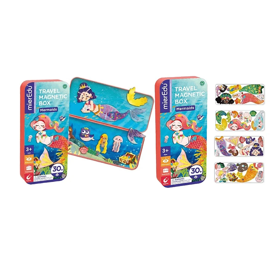 Magnetic puzzle in metal box, matching and matching game - Sirens
