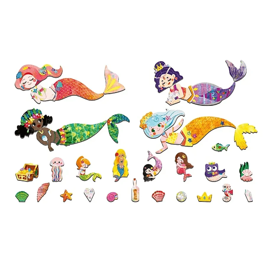 Magnetic puzzle in metal box, matching and matching game - Sirens