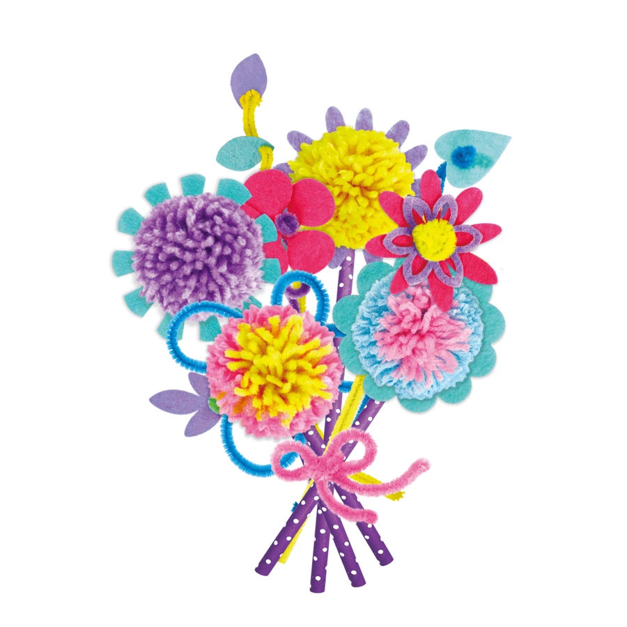 Pom Pom set creativo - ramo de flores