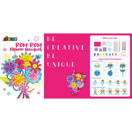Pom Pom set creativo - ramo de flores