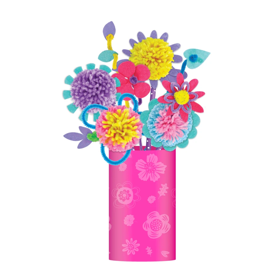 Pom Pom set creativo - ramo de flores