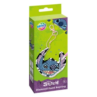 Set de bricolaje creativo, Crea tu propio llavero con la técnica de pintura de diamantes, Disney Lilo y Stitch
