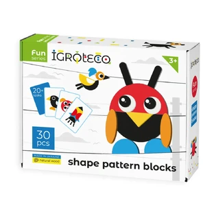 Geometric wooden blocks, 30 pieces