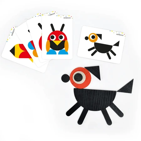 Geometric wooden blocks, 30 pieces