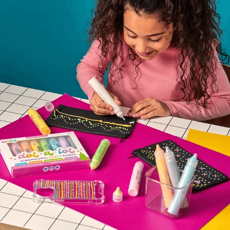 3D-Farbe für Punkttechnik - Dot-a-Lot, Set mit 8 Farben Brights