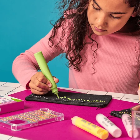 3D-Farbe für Punkttechnik - Dot-a-Lot, Set mit 8 Farben Brights