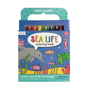 Libro para colorear y lápices de colores Sea Life - portátil
