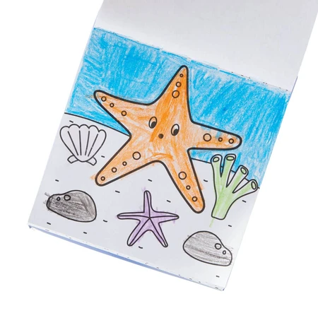 Libro para colorear y lápices de colores Sea Life - portátil
