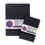 Sketchbook A5, black paper, 75 pages, 110 gr/mp, DIY cover