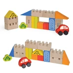 Juego de bloques de madera - Ciudad, 18 piezas