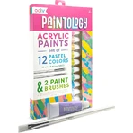 Estuche de pintura acrílica Paintology, 12 colores pastel y 2 pinceles