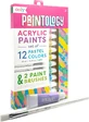 Paintology acrylic paint set, 12 pastel colors and 2 brushes