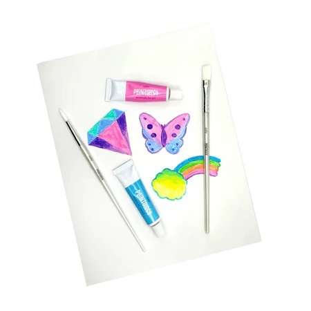 Estuche de pintura acrílica Paintology, 12 colores pastel y 2 pinceles