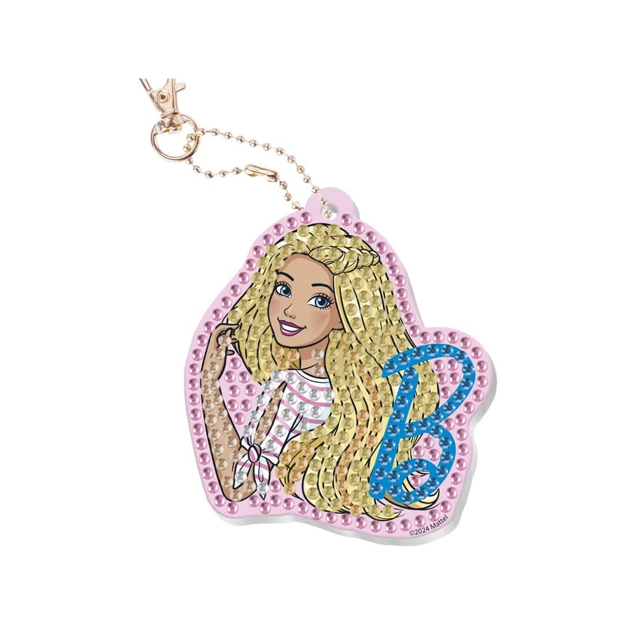 DIY creatieve set, Maak je eigen sleutelhanger met diamantschildertechniek, Barbie