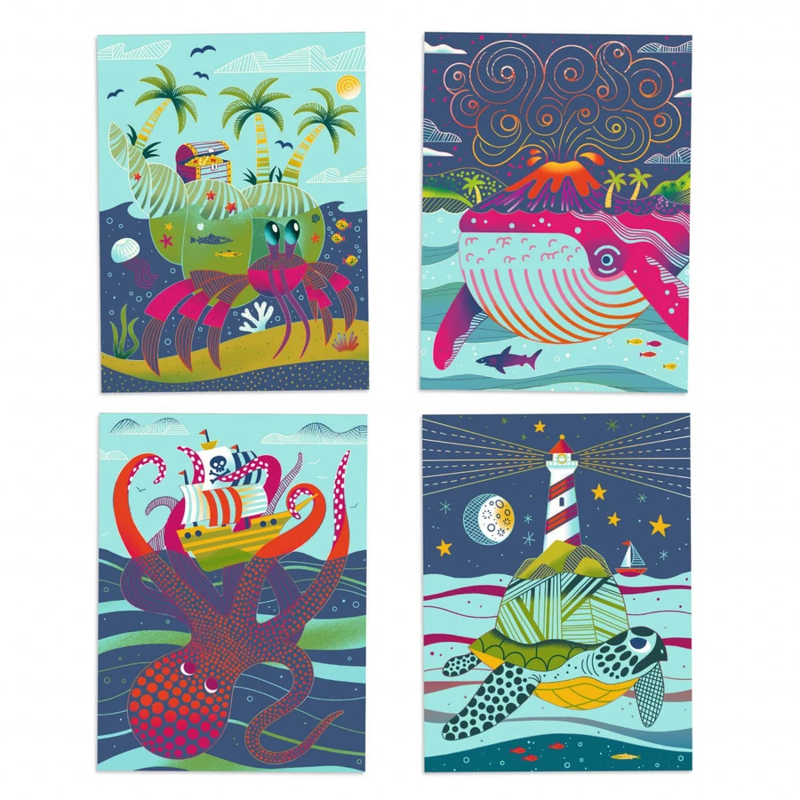 Jeu de Scrarabble créatif, Faune marine