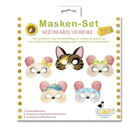 Juego de máscaras de fiesta El gato y los ratones, Fridolin