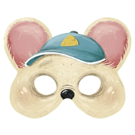 Juego de máscaras de fiesta El gato y los ratones, Fridolin