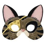 Juego de máscaras de fiesta El gato y los ratones, Fridolin