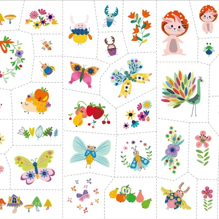 Stickers en gezicht tatoeage set - Fantastische Tuin
