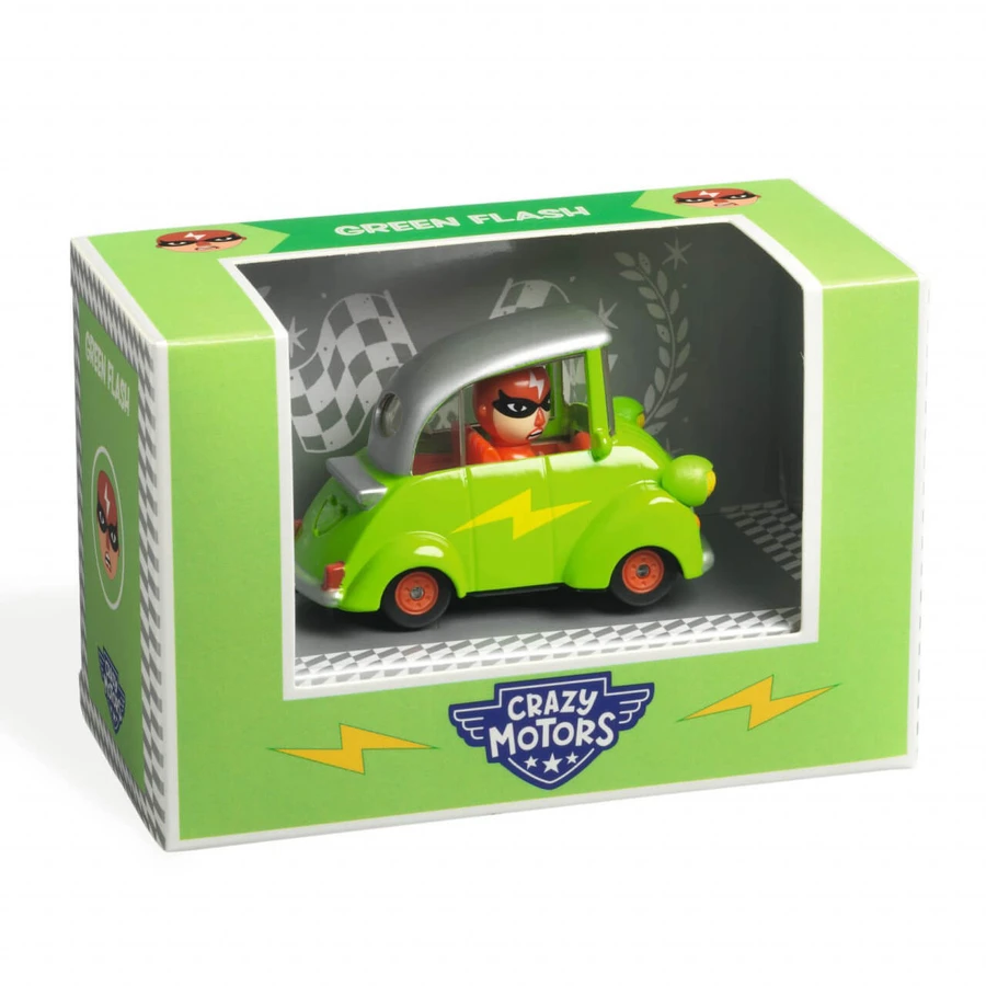 Crazy Motors Djeco Collection, Green Flash Car