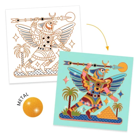Kreatives Ausmalspiel Warring Animals, Djeco