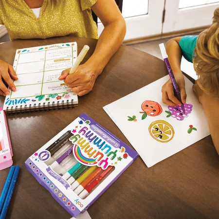 Yummy Yummy wasbare geparfumeerde krijtjes - Set van 12