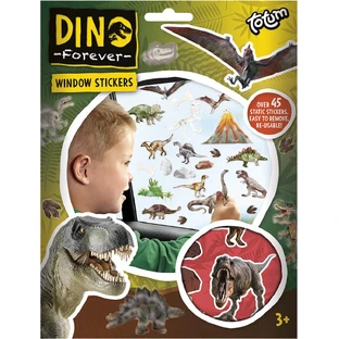 Repositionable dinosaur stickers