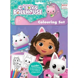 Gabby's Dollhouse wiederverwendbares Mal- und Stickerset