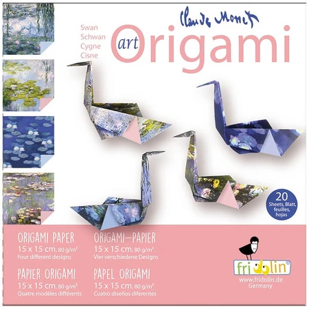 Origami zwaan ontwerp Claude Monet, Fridolin