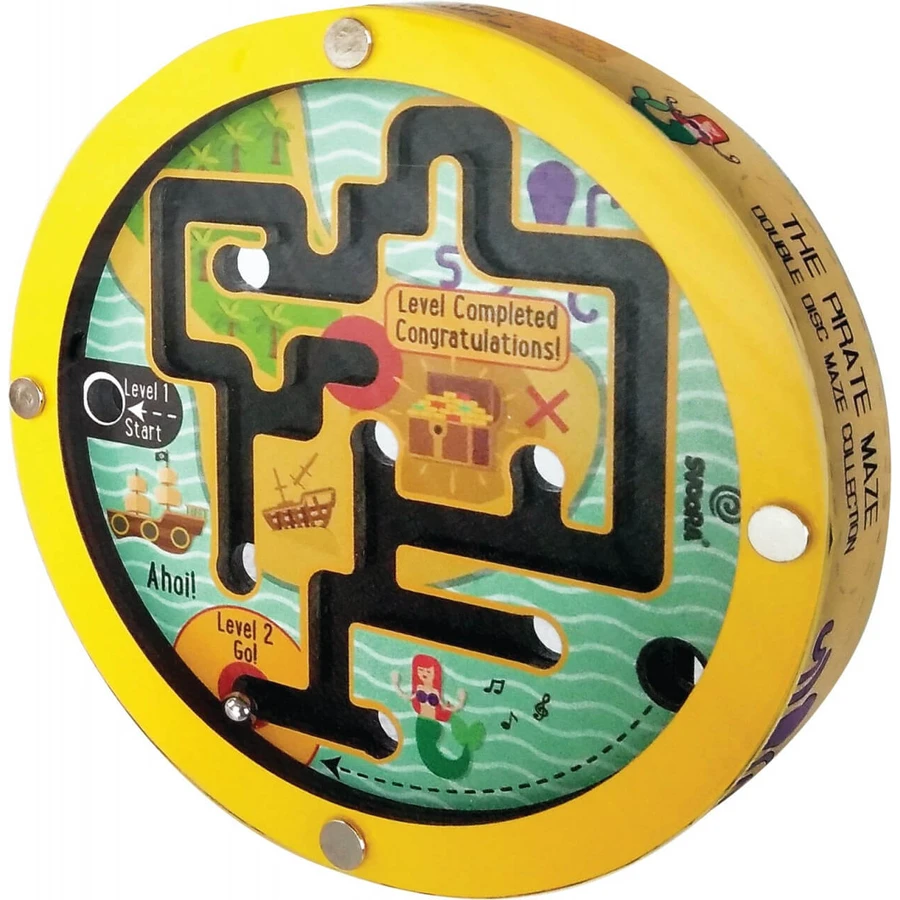 Jeu de logique et d'adresse Double labyrinthe pirate