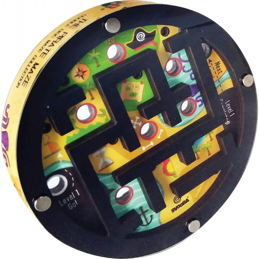 Jeu de logique et d'adresse Double labyrinthe pirate