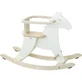 Wooden rocking horse with safety bar - ivory white - Vilac