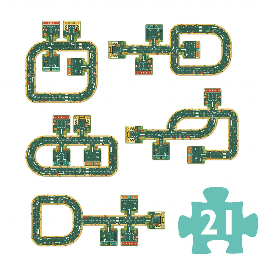 Djeco Riesenpuzzle Straßen