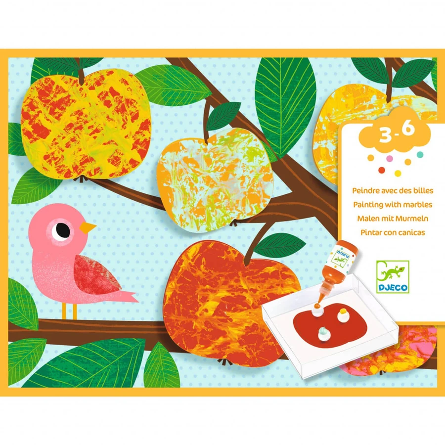 Malen mit Glaskugeln, Djeco Animals