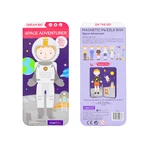 Magnetic puzzle in metal box, matching and association game - Space Adventurers