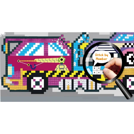 Mozaïekkunst met getallen - Vervoer