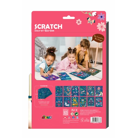 A4 Scratch off set - Secret Garden
