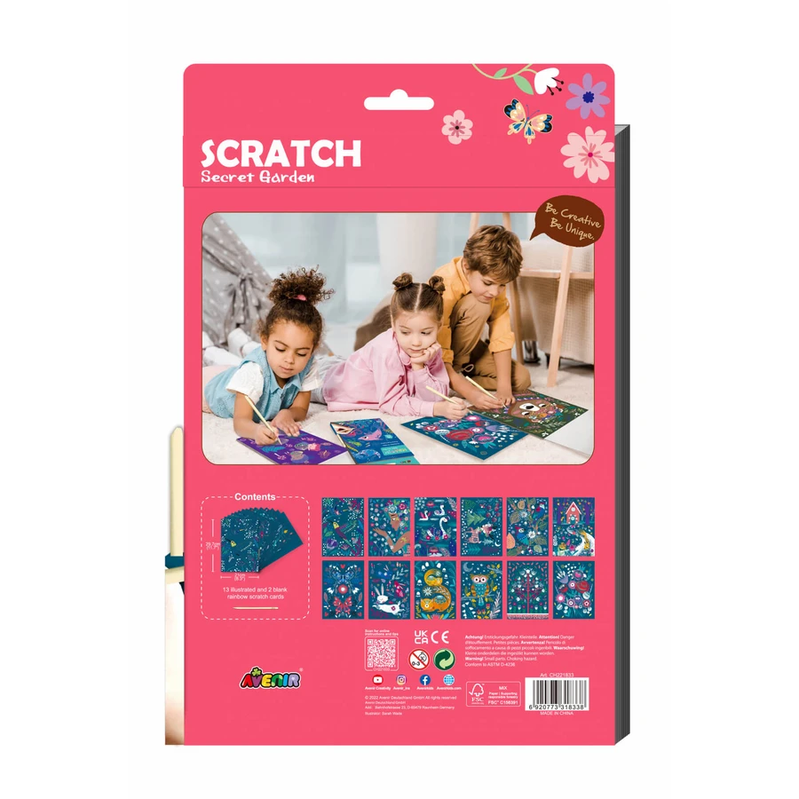 A4 Scratch off set - Secret Garden